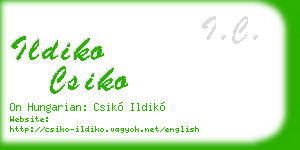 ildiko csiko business card